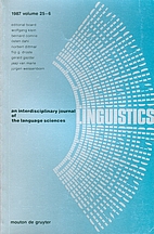 Linguistics 25 (1987) 6: 1029-1212