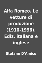 Alfa Romeo. Le vetture di produzione…