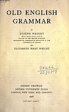 Old English Grammar by Joseph Wright