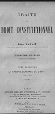 Traité de droit constitutionnel. Tome…