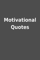 Motivational Quotes