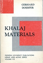 Khalaj Materials by Gerhard Doerfer