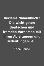 Reclams Namenbuch : Die wichtigsten…
