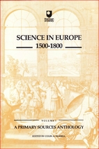 Science in Europe 1500-1800 Volume 1 A…
