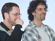 Forfatter foto. Ethan Coen on the left.  Photo by Rita Molnar, Cannes Film Festival 2001