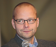 Kirjailijan kuva. Finnish writer Roope Lipasti at Turku Book Fair in 2013 / Anneli Salo