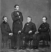 Author photo. The Harper Brothers, circa 1855-1865 <br>(Brady-Handy Photograph Collection, <br>LoC Prints and Photographs Division, <br>LC-DIG-cwpbh-02807)