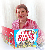 Author photo. Mem Fox with her latest book, Let's Count Goats, at the 2010 Baltimore Book Festival. ©2010