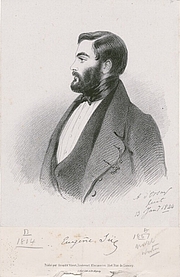 Author photo. Eugène Sue (13 janvier 1844) de Richard James Lane, imprimé par C. Graf, publié par Goupil & Vibert, d'après Alfred, lithographie du comte d'Orsay