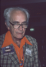 Kirjailijan kuva. Photo by Lars-Olov Strandberg, <br>Seacon '79 (37th World Science Fiction Convention), <br>Brighton, England, 1979. <br>Copyright © Lars-Olov Strandberg