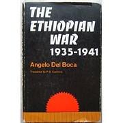 Ethiopian War, 1935-41 de Angelo Del Boca