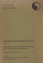 Svenskans beskrivning, 16. Vol. 2 by Per…