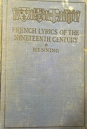 Representative French lyrics of the…
