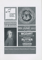 CCS Concert Programme - June 2012 af CCS