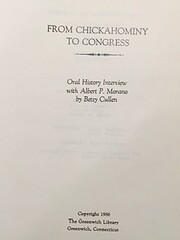 From Chickahominy to Congress : oral history…