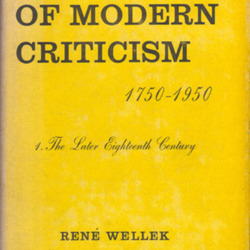 A history of modern criticism: 1750-1950 by René Wellek | LibraryThing