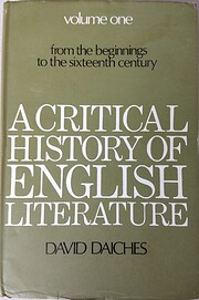 A Critical History of English Literature (v.…