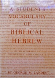 A student's vocabulary of Biblical…