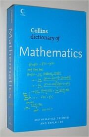 Collins Dictionary of Mathematics de E. J.…