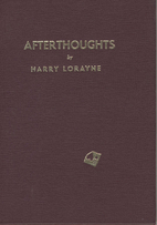 Afterthoughts by Harry Lorayne