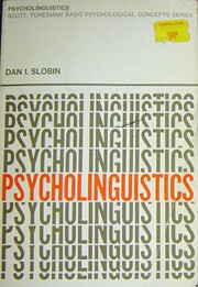 Psycholinguistics de Dan Isaac Slobin
