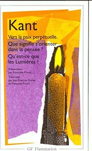 Vers la paix perpétuelle – tekijä:…