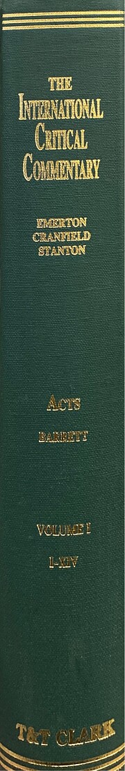Acts 1-14, A Critical and Exegetical…