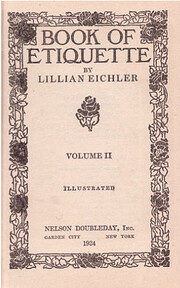 The Book of Etiquette, Vol. 2 by Lillian…