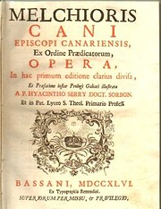 Melchioris Cani Episcopi Canariensis, Ex…