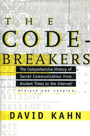THE CODEBREAKERS; THE STORY OF SECRET…