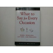 What to Say for Every Occasion de Belson