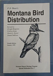 P.D. Skaar's Montana Bird Distribution…