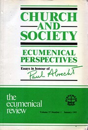 Church and society : ecumenical perspectives…