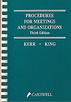 Procedures for meetings and organizations by…
