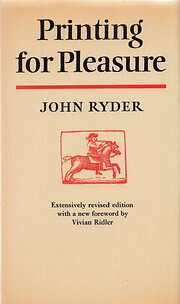 Printing for pleasure por John Ryder