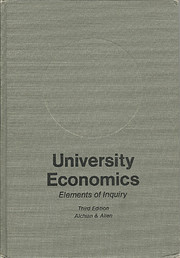 University economics; elements of inquiry av…