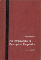 An introduction to descriptive linguistics…