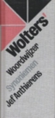 Wolters' woordwijzer synoniemen (Dutch…