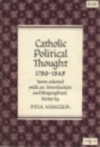 Catholic Political Thought 1789-1848 by Bela…