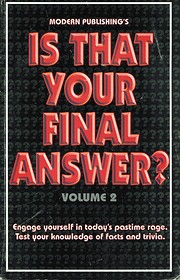 Is That Your Final Answer? af Modern…