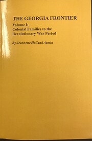 The Georgia Frontier (3 Volume Set) por…