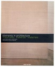 ELEMENTS IN ARCHITECTURE - MATERIAIS por…