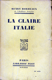 La claire Italie av Henry Bordeaux…