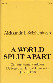 A World Split Apart: Commencement Address…