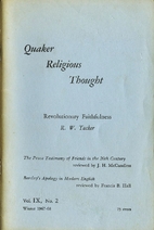 Quaker religious thought : volume ix, № 2…