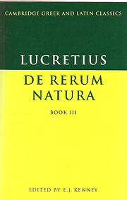 Lucretius: De Rerum Natura Book 3 (Cambridge…
