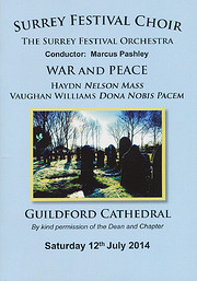 Surrey Festival Choir Concert Programme -…
