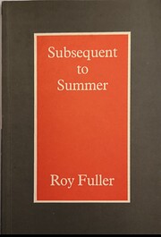 Subsequent to Summer de Roy Fuller