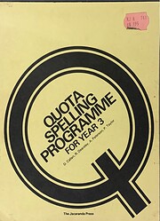 Quota spelling programme for year 3 av D.…