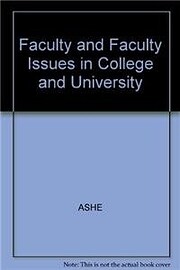 Faculty and Faculty Issues in Colleges and…